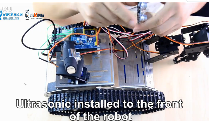 06小R科技树莓派THRobot WiFi视频小车机器人机械手接线教程